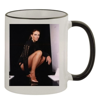 Elizabeth Hurley 11oz Colored Rim & Handle Mug