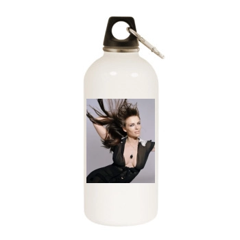 Elizabeth Hurley White Water Bottle With Carabiner