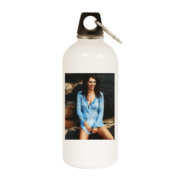 Elizabeth Hurley White Water Bottle With Carabiner