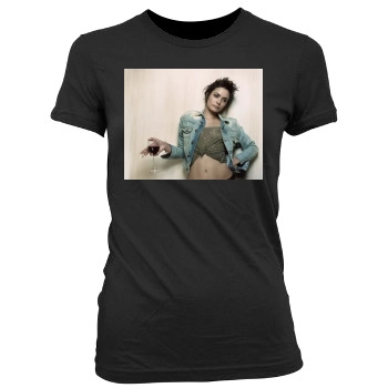 Shannyn Sossamon Women's Junior Cut Crewneck T-Shirt