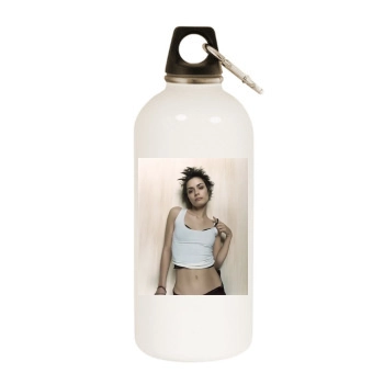 Shannyn Sossamon White Water Bottle With Carabiner