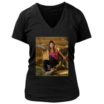 Shiri Appleby Women's Deep V-Neck TShirt