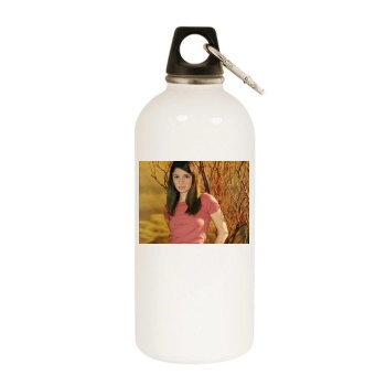 Shiri Appleby White Water Bottle With Carabiner