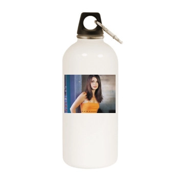 Shiri Appleby White Water Bottle With Carabiner