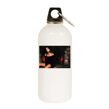 Shiri Appleby White Water Bottle With Carabiner