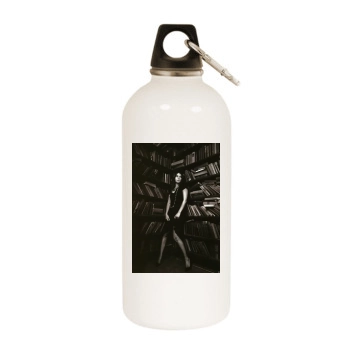 Shiri Appleby White Water Bottle With Carabiner