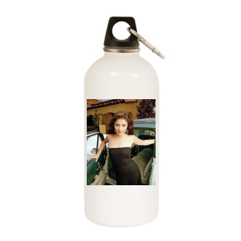 Shiri Appleby White Water Bottle With Carabiner