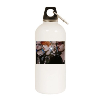 Shirley Manson White Water Bottle With Carabiner