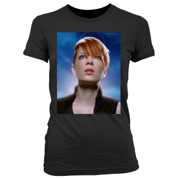 Shirley Manson Women's Junior Cut Crewneck T-Shirt