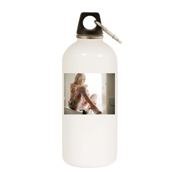 Sienna Miller White Water Bottle With Carabiner