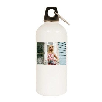 Sienna Miller White Water Bottle With Carabiner