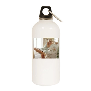 Sienna Miller White Water Bottle With Carabiner