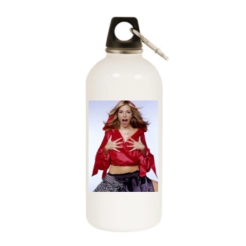 Sienna Miller White Water Bottle With Carabiner