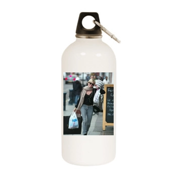 Sienna Miller White Water Bottle With Carabiner