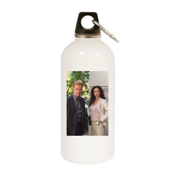 Sofia Milos White Water Bottle With Carabiner