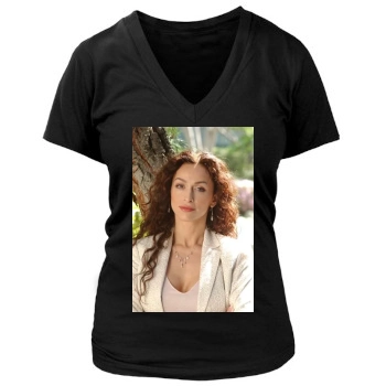 Sofia Milos Women's Deep V-Neck TShirt