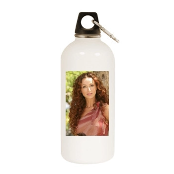 Sofia Milos White Water Bottle With Carabiner