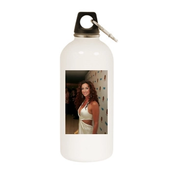 Sofia Milos White Water Bottle With Carabiner