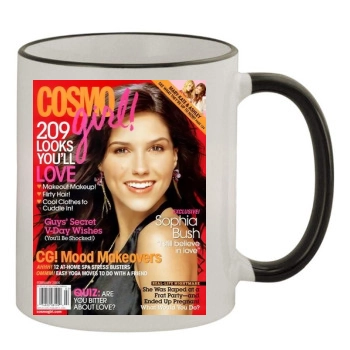 Sophia Bush 11oz Colored Rim & Handle Mug