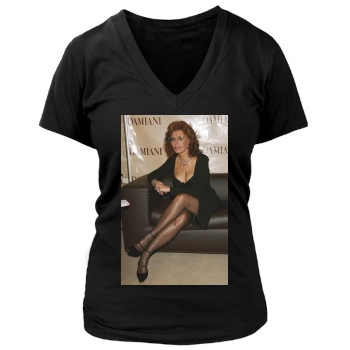 Sophia Loren Women's Deep V-Neck TShirt