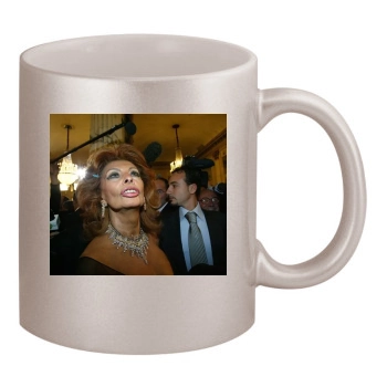 Sophia Loren 11oz Metallic Silver Mug