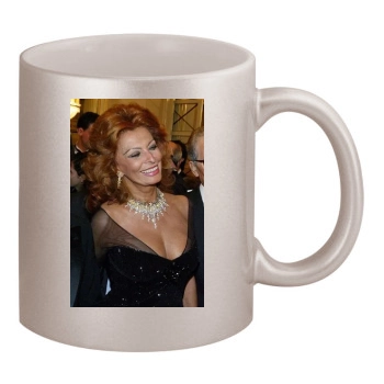 Sophia Loren 11oz Metallic Silver Mug