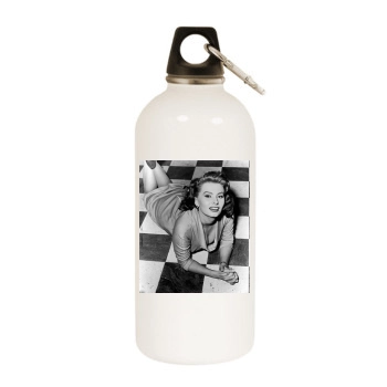 Sophia Loren White Water Bottle With Carabiner