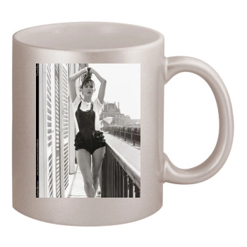 Sophie Marceau 11oz Metallic Silver Mug