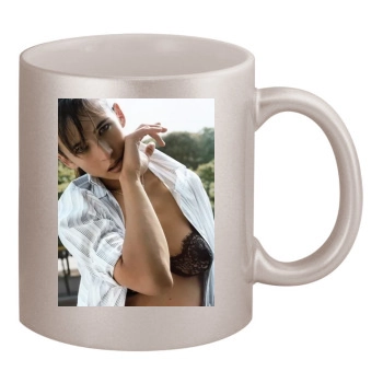 Sophie Marceau 11oz Metallic Silver Mug