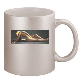 Sophie Marceau 11oz Metallic Silver Mug