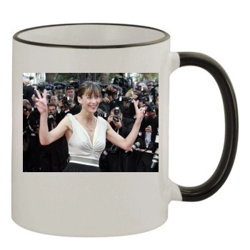 Sophie Marceau 11oz Colored Rim & Handle Mug