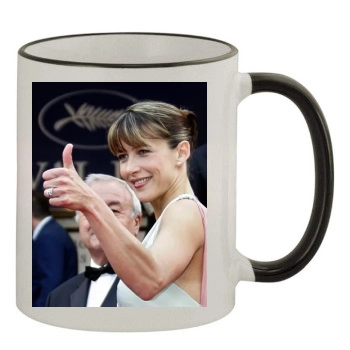 Sophie Marceau 11oz Colored Rim & Handle Mug