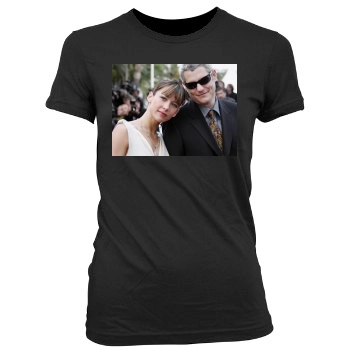 Sophie Marceau Women's Junior Cut Crewneck T-Shirt