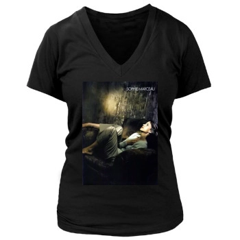 Sophie Marceau Women's Deep V-Neck TShirt