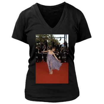 Sophie Marceau Women's Deep V-Neck TShirt