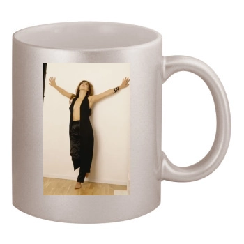 Sophie Marceau 11oz Metallic Silver Mug