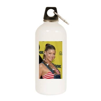 Fergie White Water Bottle With Carabiner