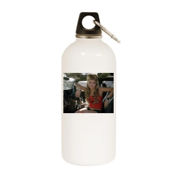 Fergie White Water Bottle With Carabiner