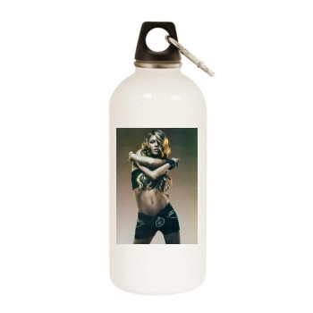 Fergie White Water Bottle With Carabiner