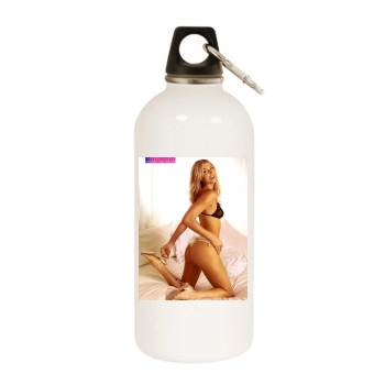 Stacy Keibler White Water Bottle With Carabiner