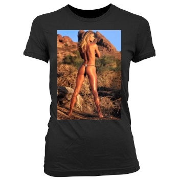 Stacy Keibler Women's Junior Cut Crewneck T-Shirt