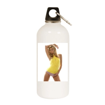 Stacy Keibler White Water Bottle With Carabiner