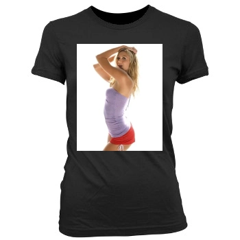 Stacy Keibler Women's Junior Cut Crewneck T-Shirt