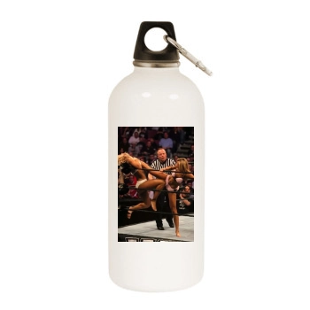 Stacy Keibler White Water Bottle With Carabiner