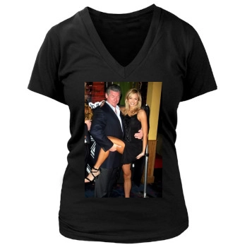 Stacy Keibler Women's Deep V-Neck TShirt