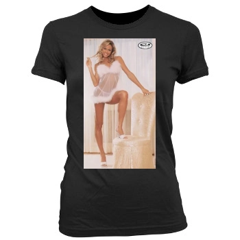 Stacy Keibler Women's Junior Cut Crewneck T-Shirt