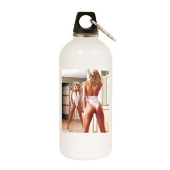 Stacy Keibler White Water Bottle With Carabiner