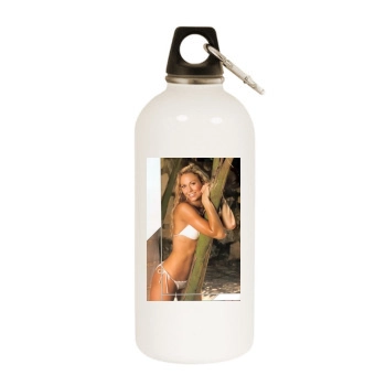 Stacy Keibler White Water Bottle With Carabiner