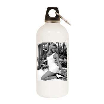 Stacy Keibler White Water Bottle With Carabiner