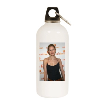 Stephanie March White Water Bottle With Carabiner